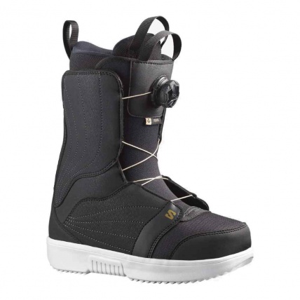 Pearl Boa Black White Gold Womens Snowboard Boots